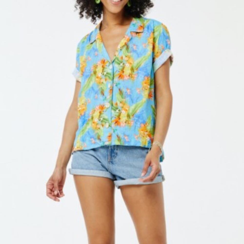 Roller Rabbit Tropical Shirt L New Caprice Edwina